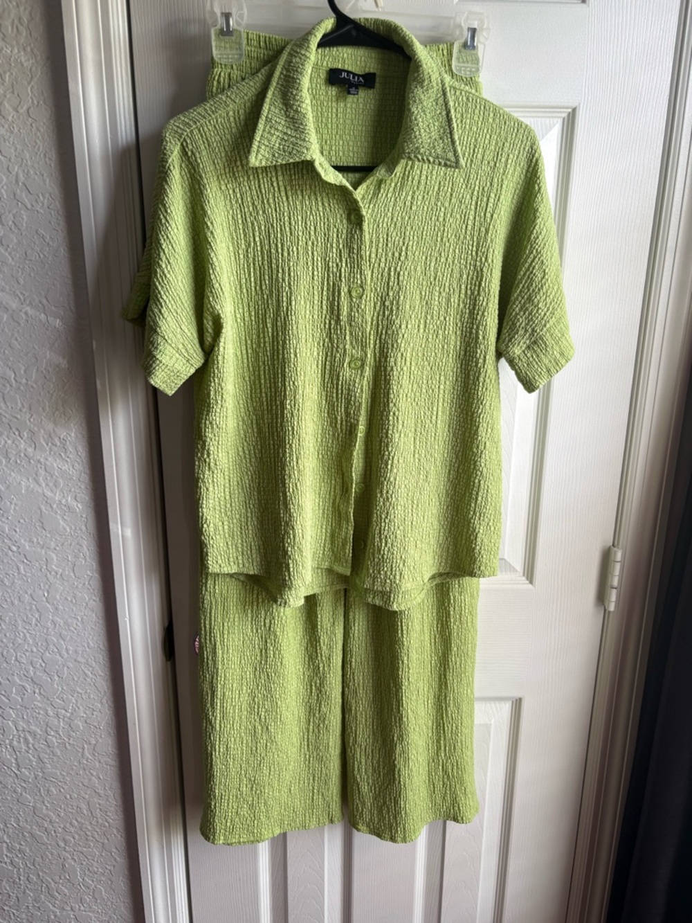 Julie Miller Lime Wide Leg Pants & Shirt Set